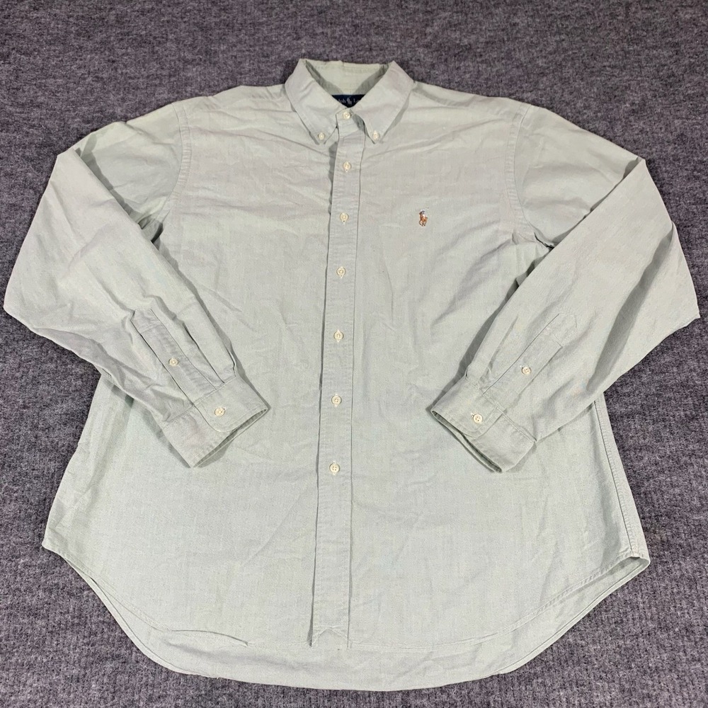 Ralph Lauren Shirt Mens XL Green Classic Fit Oxford Button OCBD Down Preppy Pony
